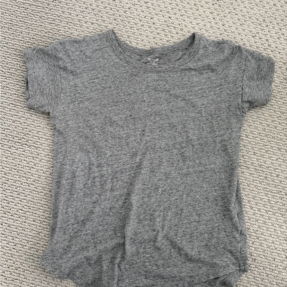 Madewell Heather Gray Short Sleeve Crew Tee